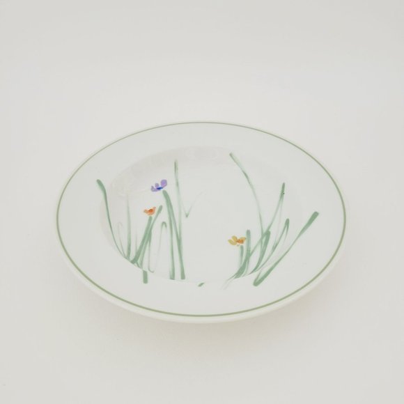 Mikasa Sketch Book Large Rim Soup Bowls (2) Summer Wild Flower, Japan c.1980s - Picture 5 of 10